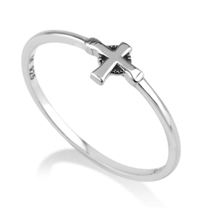 Women's Celtic Cross Purity Ring in 925 Sterling Silver 