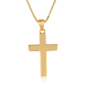 18K Gold-Plated Latin Cross Necklace in 925 Sterling Silver - Unisex