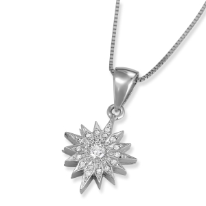 Women's Diamond Star of Bethlehem Pendant Necklace in choice of 14K White or Yellow Gold