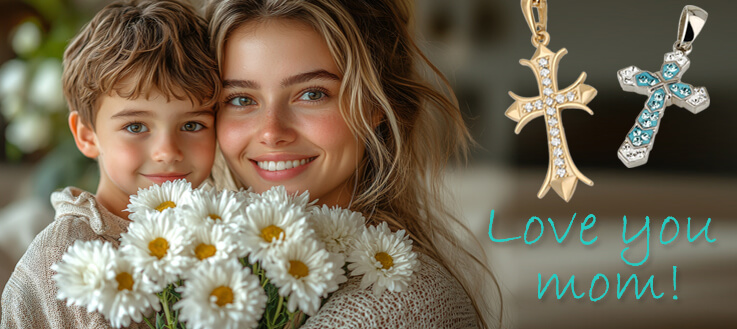 925 Sterling Silver Marina Jewelry Cross Jewelry for Mom 925 Sterling Silver Marina Jewelry Cross Jewelry for Mom