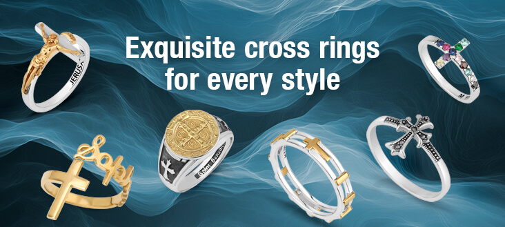 Green Rose Gold Multi Cross Rings Green Rose Gold Multi Cross Rings