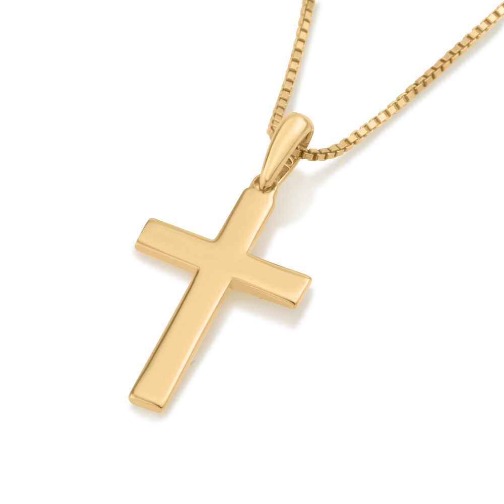 Classic 18K Gold-Plated Latin Cross Necklace in 925 Sterling Silver